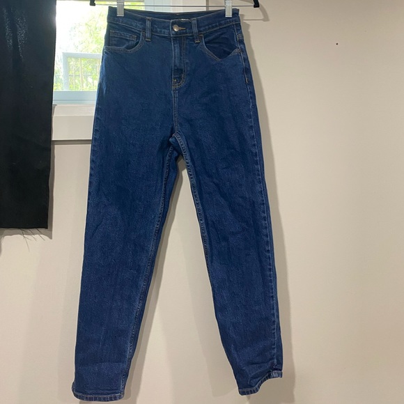 Fashion Nova Mom Jeans Dark Blue - Picture 4 of 5